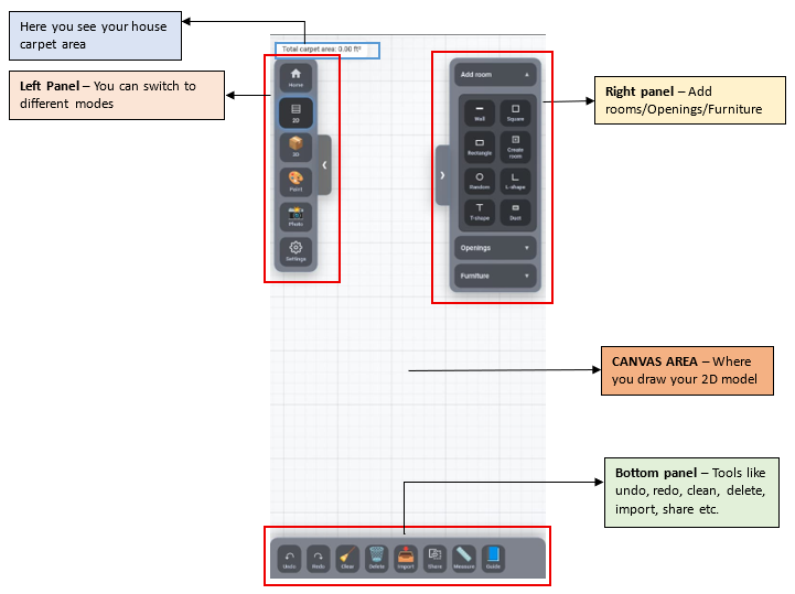 Main 2D plan canvas
